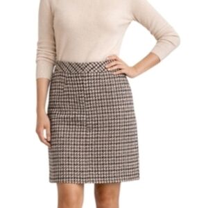 Talbots Petites Houndstooth Pencil Skirt 10P